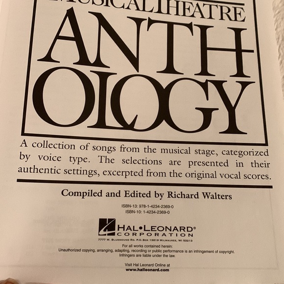 SALE!!! Singers musical theatre anthology sheet music.   3 - Picture 3 of 9